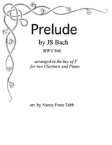 Bach Prelude (BWV 846) arranged for Two Clarinets and Piano P.O.D. cover